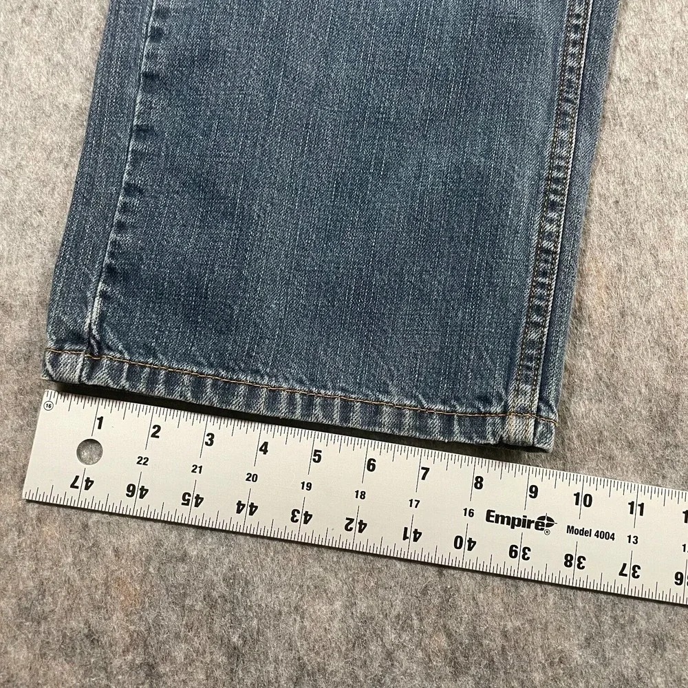 Levi's Men's Straight Jeans Size 42x30 Blue Denim Cotton‎ 5-Pockets Medium Wash